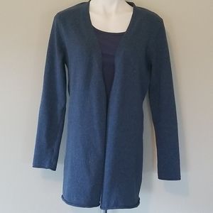 Patagonia Loislee Wrap Blue Open Cardigan Sweater Small